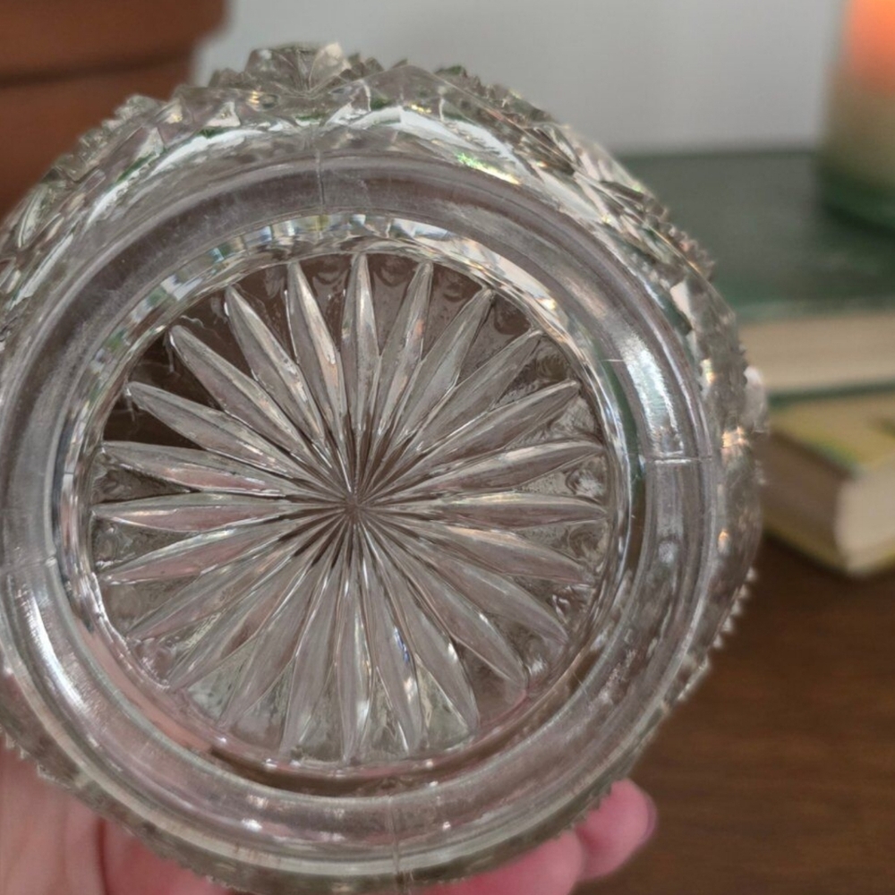 Antique American Brilliant Period Cut Glass Celery Vase 6" Tall - Picture 5 of 6